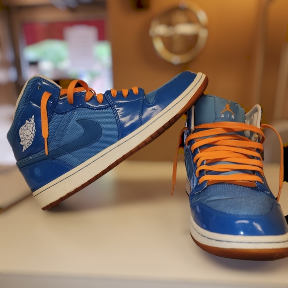 NIKE JORDAN 1 RETRO PHAT YEAR OF THE DRAGON MID ITALY BLUE VIVID ORANGE MENS 13 - Picture 5 of 14